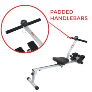 Sunny Health and Fitness Rowing Machine - Silver