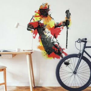 Men's Lacrosse Champion Peel and Stick Giant Wall Decal - RoomMates