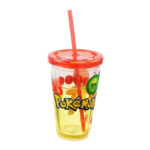 Just Funky Pokemon Charmander 18oz Carnival Cup w/ Floating Confetti Pokeballs