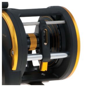 Penn SQL20LW Squall Levelwind Lightweight Saltwater Fish Trolling Fishing Reel, Black & Gold