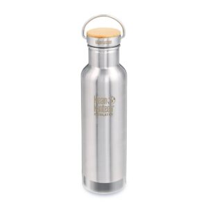 Klean Kanteen 20oz Classic Insulated Reflect with Bamboo Cap Brushed Stainless