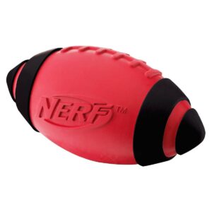 NERF Classic Squeak Football Dog Toy - Red - 5"