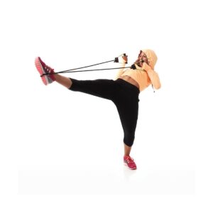 Escape Fitness Lightweight Multi Function Elastic Power 01 Tubes for Conditioning, Flexibility, and Cardio, Pink