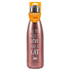 Pearhead Water Bottle - All You Need is Love and a Cat - 17oz