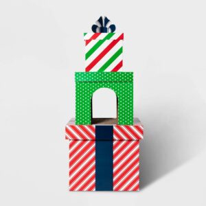 Double Decker Holiday Present Tower Cat Scratcher House - XL - Wondershop™