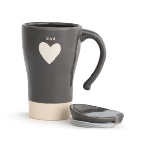 DEMDACO Dad Heart Travel Mug Gray