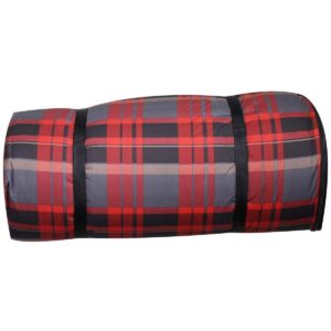 Disc-O-Bed Indoor & Outdoor Duvalay Luxury Memory Foam Sleeping Pad & Duvet Liner, Child Size, Lumberjack Red