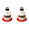 Little Giant PPF5 5 Gallon Automatic Poultry Waterer for Chickens, Red (2 Pack)