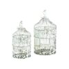 15"H Iron Bird House - White - Olivia & May