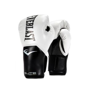 Everlast Pro Style Elite Exercise Workout Training Boxing Gloves for Sparring, Heavy Bag and Mitt Work, Size 12 Ounces, White