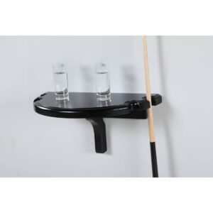 Hathaway Wall-Mounted Pub Table with Pool Cue Rests - Black