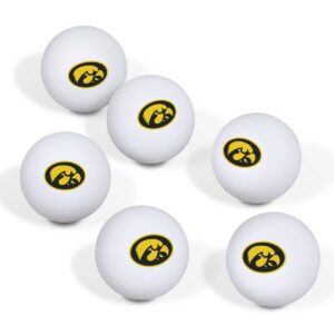 NCAA Iowa Hawkeyes Table Tennis Balls 6pk