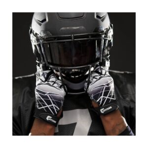Cutters Game Day Receiver Adult Gloves Black - L