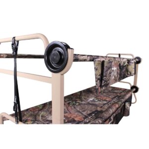 Disc-O-Bed Large Cam-O-Bunk Benchable Bunked Double Cot w/ Organizers, Mossy Oak