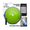 Bosu 72-10850 Home Gym Equipment The Original Balance Trainer 65 cm Diameter, Green and Blue