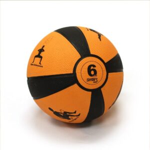 Prism Fitness 400-150-002 6 Pound Weighted Fitness Smart Medicine Ball for Pilates, Yoga, Strength Training, Orange