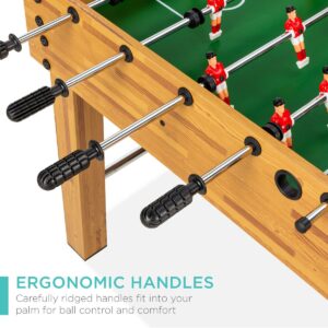 Best Choice Products 48in Competition Sized Soccer Foosball Table for Home, Game Room, Arcade w/ 2 Balls, 2 Cup Holders