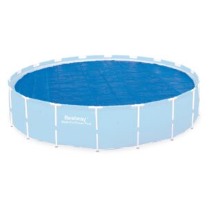 Bestway 58173E 18 Foot Round Above Ground Swimming Pool Solar Heat Cover, Blue