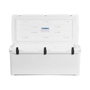 Engel 123 High Performance 108-Quart Portable Durable Rotomolded Airtight 130 Can Hard Cooler and Ice Box for Camping, Sports Events, & Fishing, White