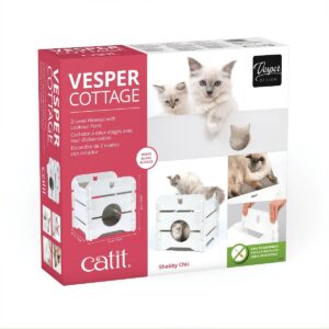 Catit Vesper Cat Litter Cottage - White