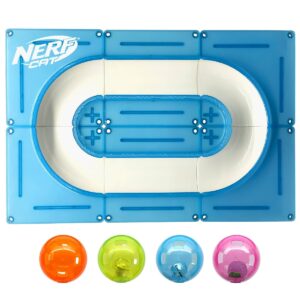NERF Modular Cat Track with Variety Ball Cat Toy - 4pk