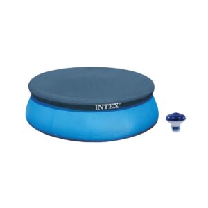 Intex 15 Foot Easy Set Swimming Pool Debris Cover & Floating Chlorine Dispenser