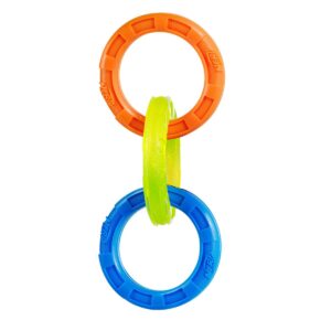 NERF 3-Ring Tug Dog Toy - Blue - L