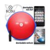Bosu 72-10850 Home Gym Equipment The Original Balance Trainer 65 cm Diameter, Red and Blue