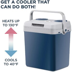 Ivation 25 Liter Portable Electric Cooler and Warmer - Great for Camping, Travel and Picnics