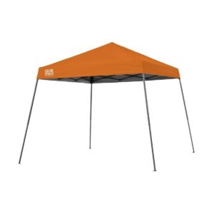Quik Shade 160719 Expedition 10 Foot x 10 Foot Instant Pop Up Outdoor Shaded Canopy Tent Shelter for Up to 12 People, Orange
