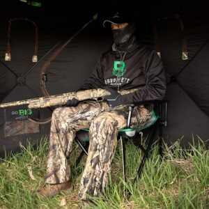 Barronett Blinds HD4 Outdoor Portable Lightweight Folding Chair Seat for Hunting Blind with Carry Bag and Mesh Back, Gray