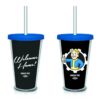 Just Funky Fallout "Welcome Home" Vault-Tec (Black) 18oz. Travel Cup with Straw
