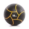 Power Systems Elite Power Textured Rubber 11 Inch Round Exercise Medicine Ball Prime Fitness Training Weight, 18 Pounds, Black/Orange