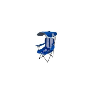 Kelsyus Premium Portable Camping Folding Lawn Chairs with Canopy, Blue & Black