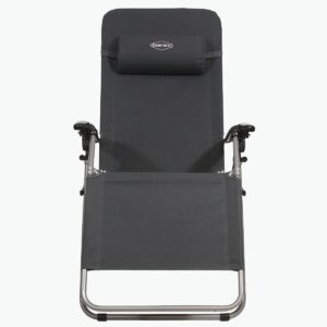 Kamp-Rite KAMPAC079 Outdoor Furniture Camping Beach Patio Sports Anti Gravity Folding Reclining Chair, Gray