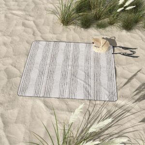 Holli Zollinger LINEN STRIPE RUSTIC Picnic Blanket - Deny Designs