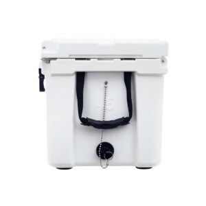 Driftsun Heavy Duty Rotomolded Thermoplastic UV Resistant Portable 45 Quart Insulated Hardside Ice Chest Beverage Cooler, White