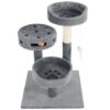 Pet Pal 3-Tier Cat Tower and Interactive Toy, Gray