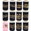 Blue Panda 12-Pack Bachelorette Party Can Cooler Sleeves, 12 Assorted Designs Insulated Beer Koozies Neoprene Holder Party Supplies