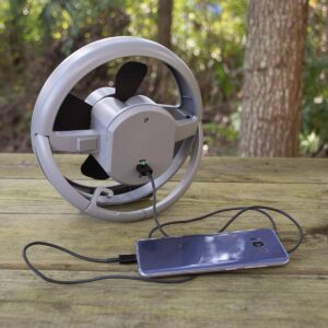 UST Brila USB Rechargeable Fan and Light with Hook