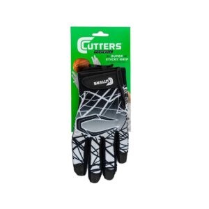 Cutters Game Day Receiver Adult Gloves Black - M
