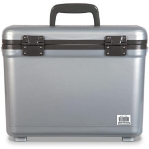 Engel 13 Quart Compact Durable Ultimate Leak Proof Outdoor Dry Box Cooler in Silver with Stain and Odor-Resistant Surface for 18 Cans or 12 lbs of Ice