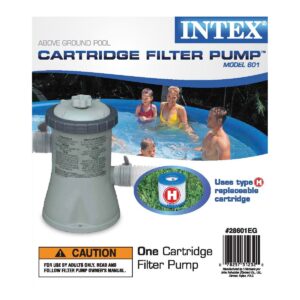 Intex 28601EG 330 GPH Easy Set Swimming Pool Cartridge Filter Pump with GFCI
