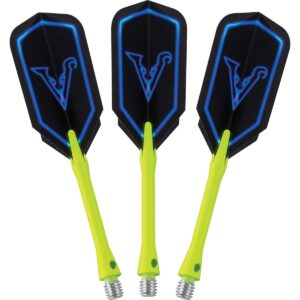 Viper V Glo Soft Tip Throwing Darts with High-Grade Aluminum Shafts, 18 Grams, Blue and Yellow