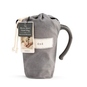 DEMDACO Dad Heart Travel Mug Gray
