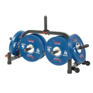 Sunny Health & Fitness Multi-Weight Plate and Barbell Rack Storage Stand