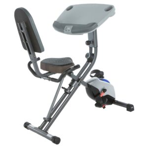 Exerpeutic Workfit 1000 Desk Station Folding Exercise Bike with Pulse