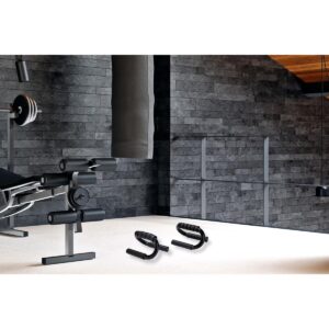 Mind Reader Push-Up Bar, Large, Set of 2, Iron, Black