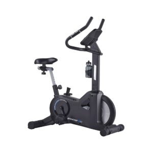 Sportop U60 Indoor Comfortable Home Workout Bike Stationary Fitness Cycler Exercise Machine with 12 Pre Programmed Trainings and Monitor Screen, Black
