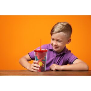 Just Funky Pokémon Charizard Lenticular Plastic Tumbler Cup Lid & Straw | Holds 16 Ounces